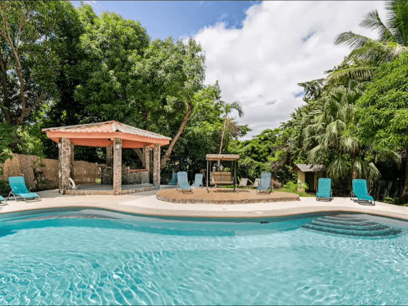 A cozy rancho perfect for lounging, reading, or sharing meals while enjoying the sounds of nature.